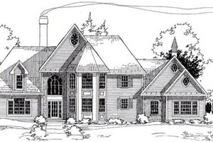 European Exterior - Front Elevation Plan #312-829