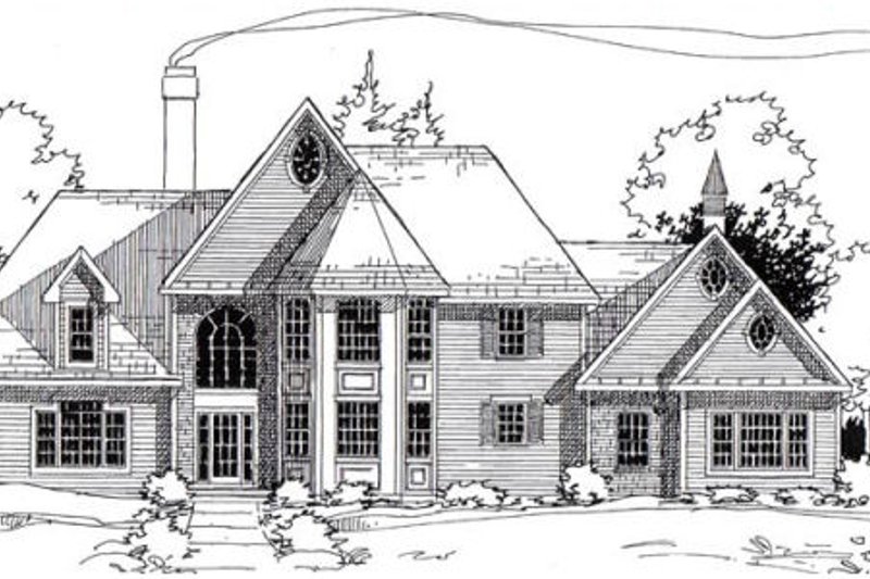 European Style House Plan - 4 Beds 3.5 Baths 3593 Sq/Ft Plan #312-829