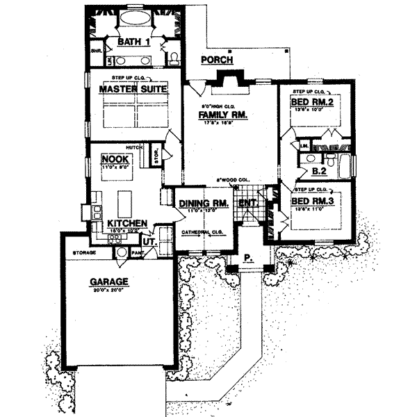 European Floor Plan - Main Floor Plan #40-315