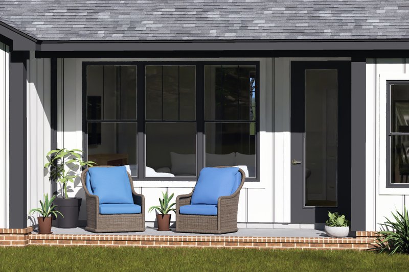 House Blueprint - Exterior - Covered Porch 1 for Farmhouse House Plan #513-2449 - 4 bed, 3.5 bath
