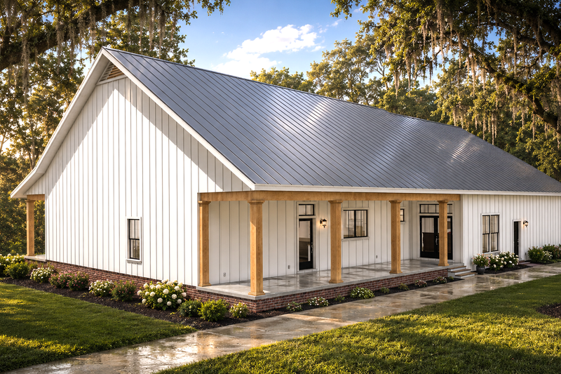 House Plan Design - Exterior - Rear Elevation for Farmhouse House Plan #44-316 - 4 bed, 3 bath