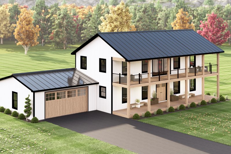 Dream House Plan - Exterior - Other Elevation for Barndominium House Plan #1064-338 - 4 bed, 2.5 bath