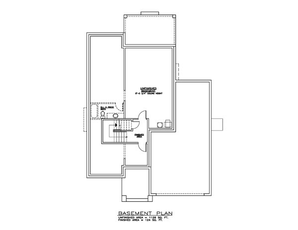 Farmhouse Floor Plan - Lower Floor Plan #1100-9