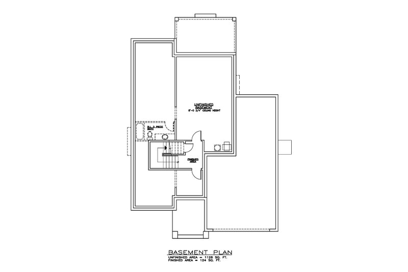 House Design - Floor Plan - Lower Floor for Farmhouse House Plan #1100-9 - 4 bed, 2.5 bath