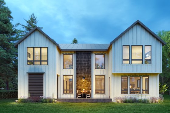 Exterior - Rear Elevation for Farmhouse House Plan #1066-251 - 3 bed, 3 bath