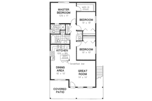Floor Plan - Main Floor for Traditional House Plan #18-4511 - 3 bed, 2 bath