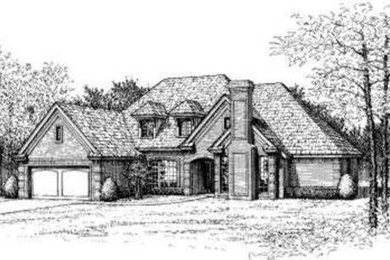 Exterior - Front Elevation for European House Plan #310-179 - 3 bed, 2.5 bath