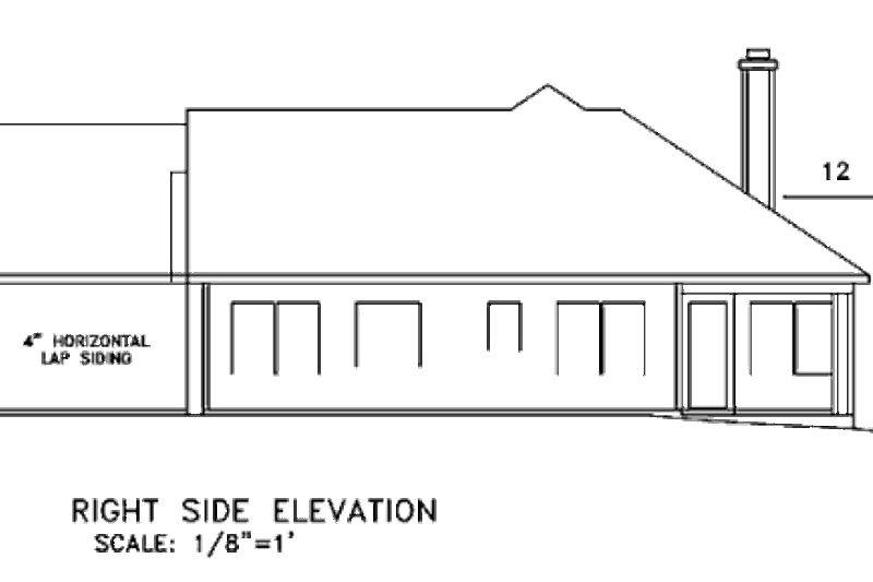 Home Plan - Exterior - Other Elevation 1 for Traditional House Plan #56-127 - 3 bed, 2 bath
