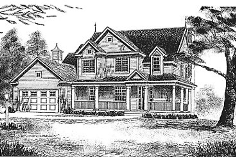 Home Plan - Country Exterior - Front Elevation Plan #70-253