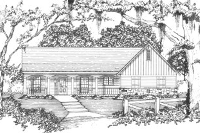Country Style House Plan - 3 Beds 2 Baths 1272 Sq/Ft Plan #36-306