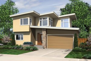 Contemporary Exterior - Front Elevation Plan #48-692