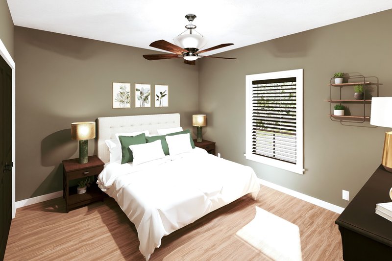 Architectural House Design - Interior - Bedroom for Farmhouse House Plan #44-286 - 3 bed, 2 bath