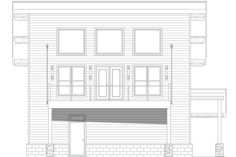 Home Plan - Exterior - Front Elevation 3 for Contemporary House Plan #932-500 - 2 bed, 2.5 bath