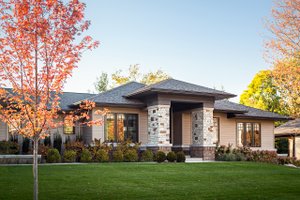 Exterior - Front Elevation 3 for Prairie House Plan #928-279 - 5 bed, 3 bath