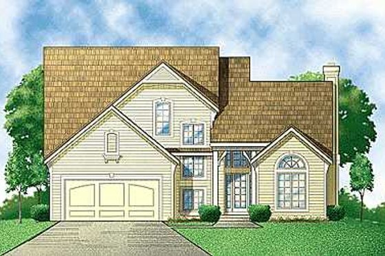 Exterior - Front Elevation for Traditional House Plan #67-105 - 4 bed, 2.5 bath