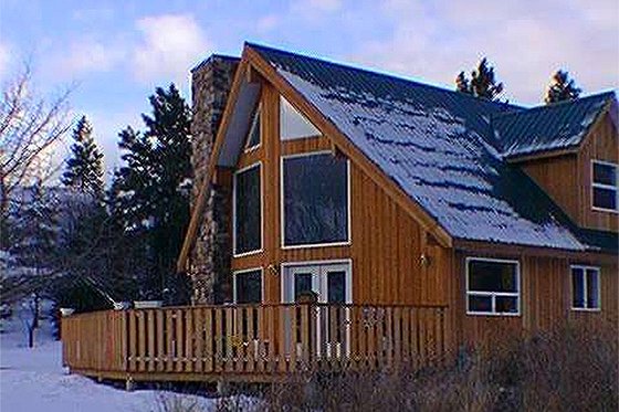 Exterior - Front Elevation 4 for Cabin House Plan #126-173 - 2 bed, 2 bath