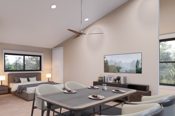 Interior - Family Room for Southern House Plan #932-1309 - 1 bed, 1 bath