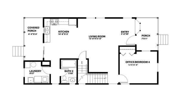 Traditional Floor Plan - Main Floor Plan #515-22