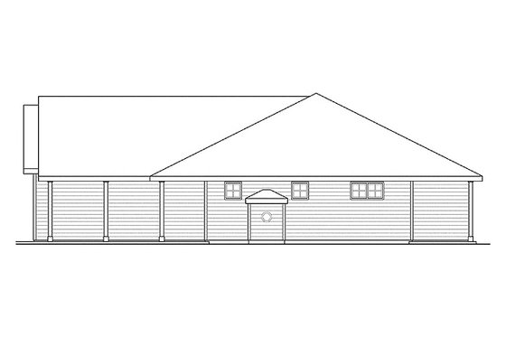 Exterior - Other Elevation 2 for Ranch House Plan #124-879 - 3 bed, 2 bath