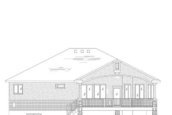 Exterior - Rear Elevation for Country House Plan #5-240 - 5 bed, 3 bath