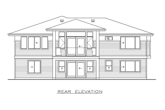 Exterior - Front Elevation 4 for Modern House Plan #1100-31 - 2 bed, 2.5 bath
