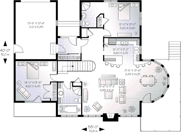 Home Plan - Modern Floor Plan - Main Floor Plan #23-605