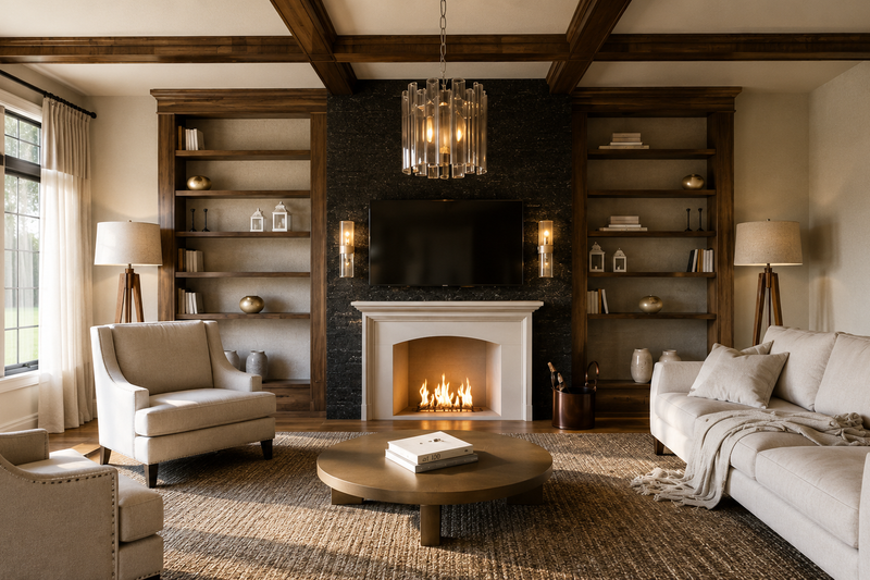 Architectural House Design - Interior - Family Room 1 for Traditional House Plan #1064-502 - 7 bed, 4.5 bath