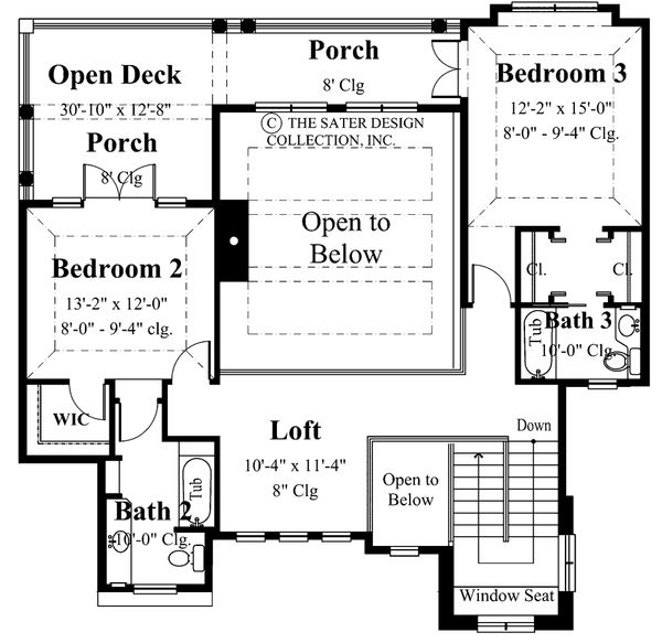 Dream House Plan - Mediterranean Floor Plan - Upper Floor Plan #930-16