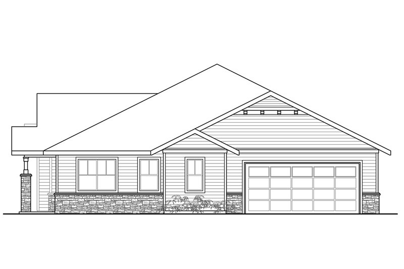 Home Plan - Exterior - Other Elevation 1 for Craftsman House Plan #124-972 - 3 bed, 2 bath