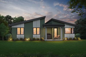 Exterior - Rear Elevation for Contemporary House Plan #48-1148 - 3 bed, 2.5 bath