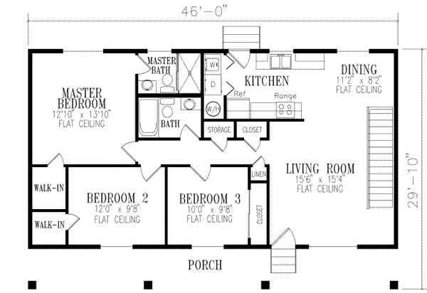 House Blueprint - Adobe / Southwestern Floor Plan - Main Floor Plan #1-178