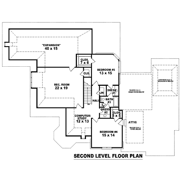 European Floor Plan - Upper Floor Plan #81-1636