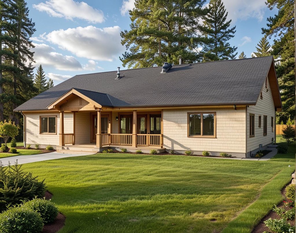Exterior - Front Elevation 2 for Cabin House Plan #117-513 - 3 bed, 2 bath