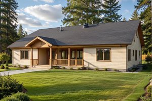 House Plan Design - Exterior - Front Elevation for Cabin House Plan #117-513 - 3 bed, 2 bath