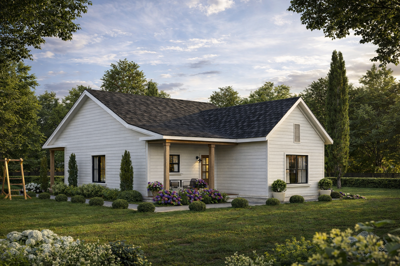 House Blueprint - Exterior - Other Elevation for Farmhouse House Plan #1117-41 - 1 bed, 1 bath