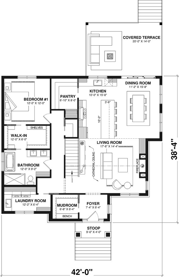 Modern Floor Plan - Main Floor Plan #23-2890