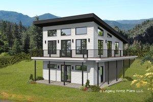 Contemporary Exterior - Front Elevation Plan #932-583