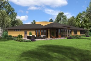 Exterior - Rear Elevation for Contemporary House Plan #48-698 - 3 bed, 2.5 bath