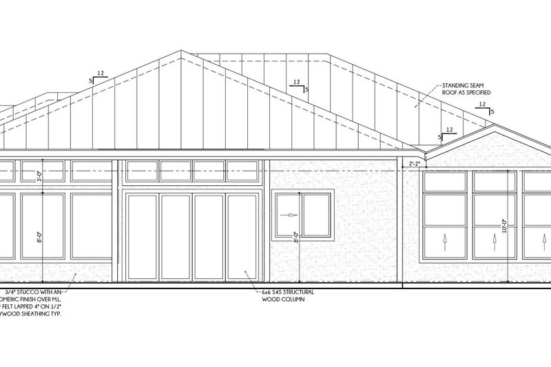 House Design - Exterior - Rear Elevation for Contemporary House Plan #1110-26 - 3 bed, 2.5 bath