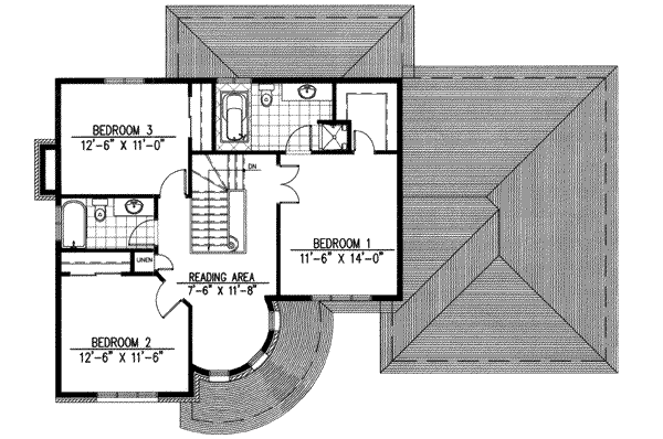European Floor Plan - Upper Floor Plan #138-158