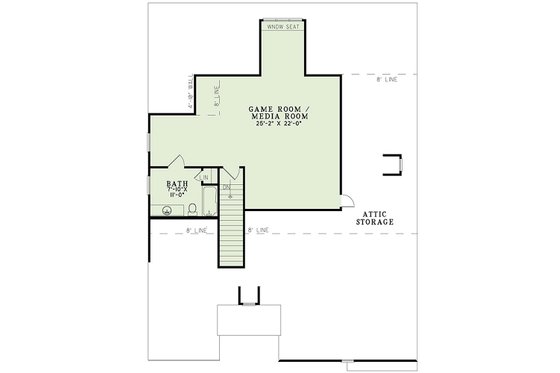 Floor Plan - Upper Floor for Traditional House Plan #17-2465 - 3 bed, 3 bath