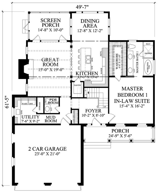 House Blueprint - Country Floor Plan - Main Floor Plan #137-411