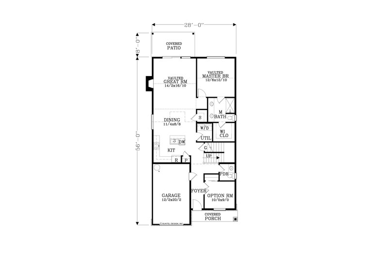 Architectural House Design - Floor Plan - Main Floor for Craftsman House Plan #53-722 - 3 bed, 2.5 bath