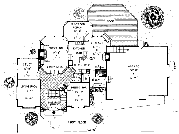 European Floor Plan - Main Floor Plan #312-243