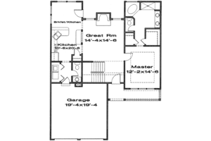 Floor Plan - Main Floor for Traditional House Plan #6-185 - 3 bed, 3.5 bath
