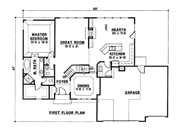 Traditional Floor Plan - Main Floor Plan #67-171