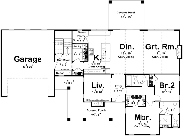 Dream House Plan - Traditional Floor Plan - Main Floor Plan #455-399
