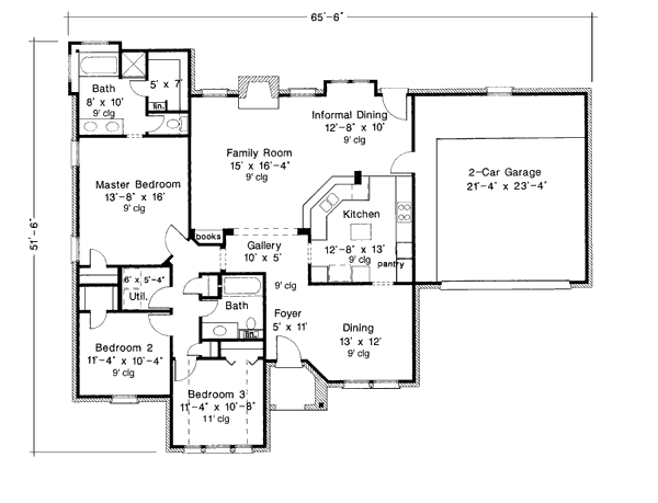 House Plan Design - European Floor Plan - Main Floor Plan #410-318