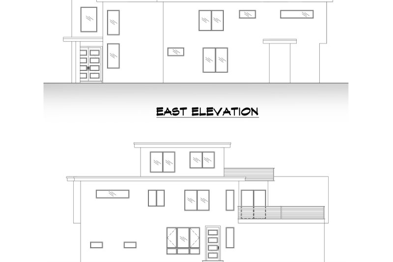 House Plan Design - Exterior - Other Elevation 3 for Contemporary House Plan #1066-113 - 5 bed, 4 bath
