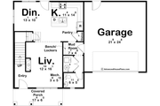 Traditional Style House Plan - 3 Beds 2.5 Baths 1478 Sq/Ft Plan #455-553 